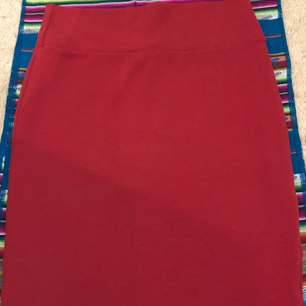 Red Cassie Pencil Skirt